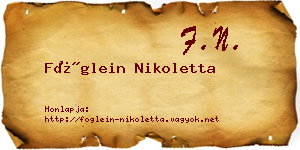 Föglein Nikoletta névjegykártya